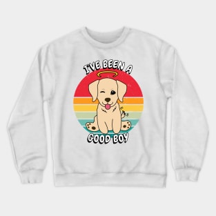 Cute retriever dog is a good boy Crewneck Sweatshirt